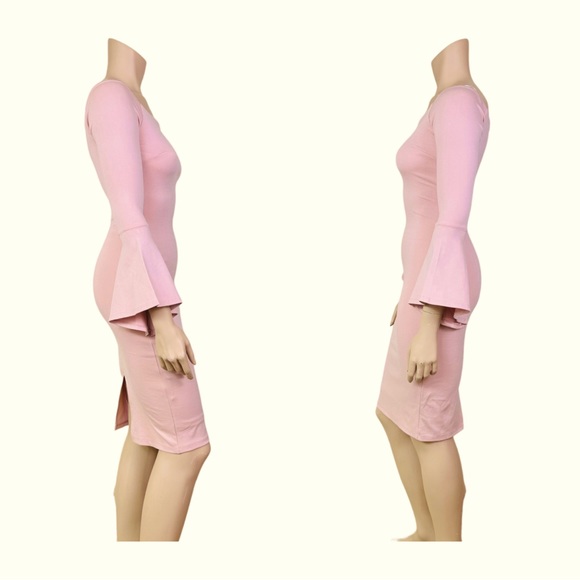 Lulus All She Wants Blush Pink Off-the-Shoulder Midi Dress - Picture 10 of 15